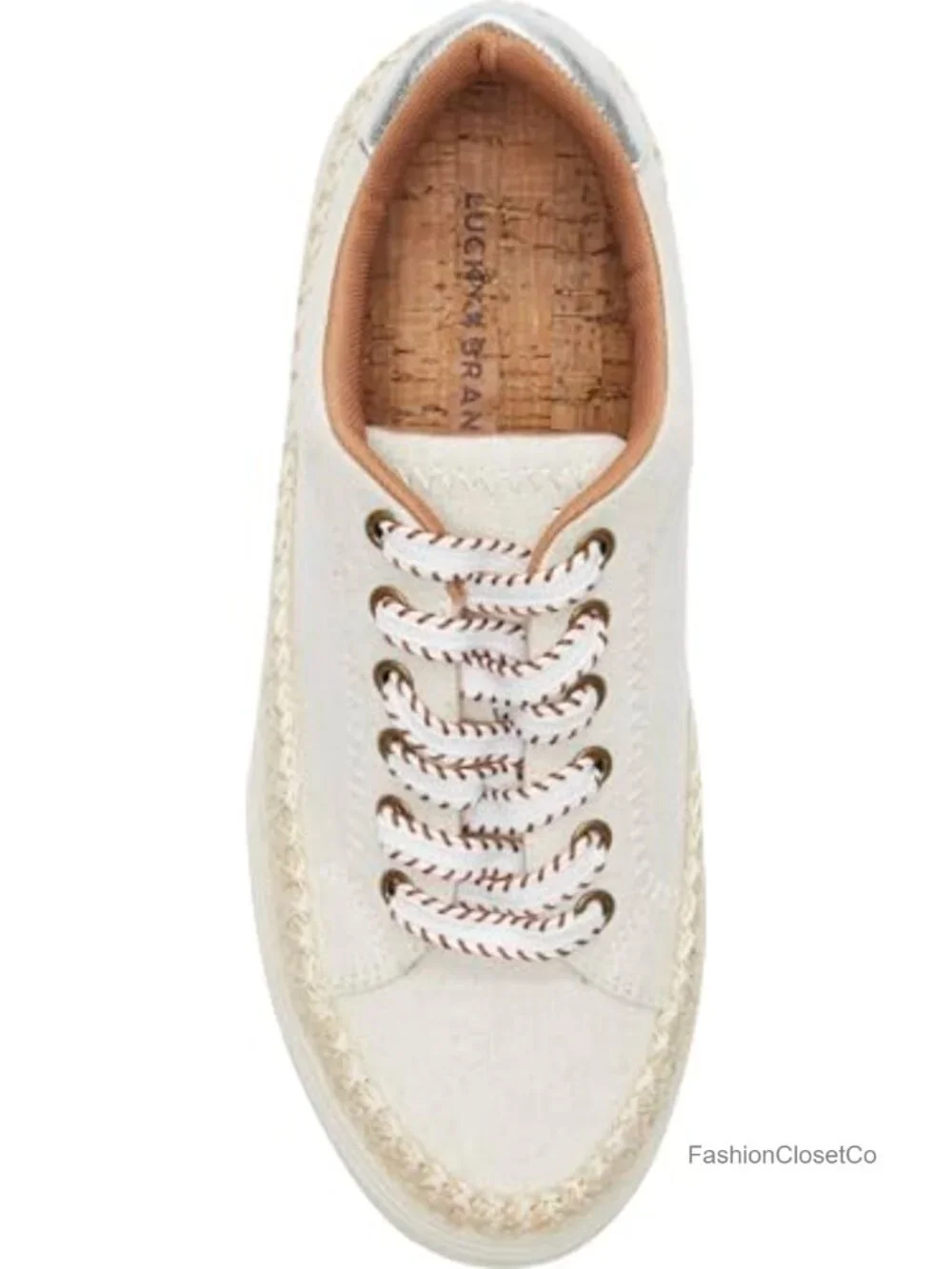 Lucky Brand Cheynas Women's Linen Sneakers Espadrilles Platform Flat